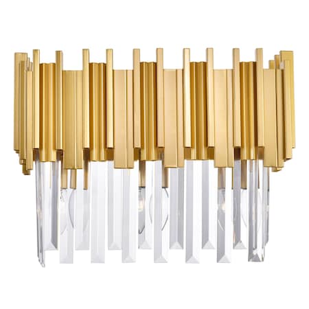Cwi Lighting Deco 3 Light Vanity Light With Medallion Gold Finish 1112W17-3-169